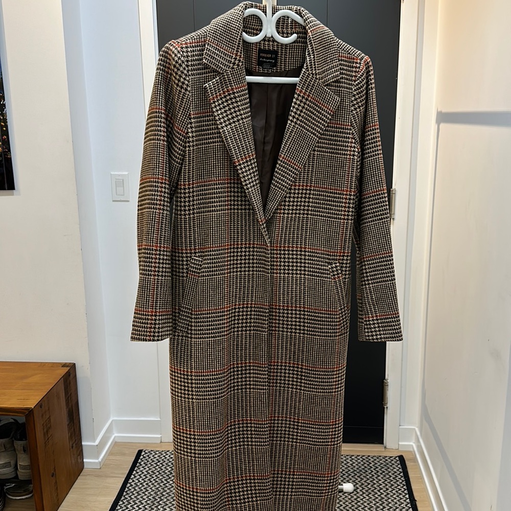 Brown Plaid Coat